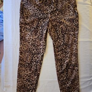 Earl Jeans Leopard-Print Skinny Jeans in Brown and Black